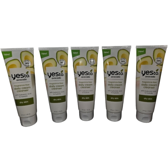 NWT Yes To Avocado Fragrance Free Daily Cream Cleanser Bundle Of 5 - Picture 1 of 3
